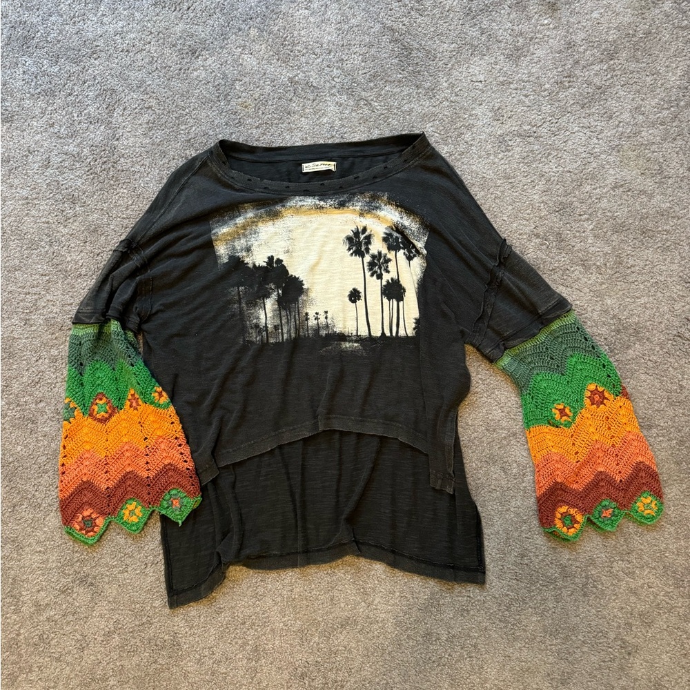We the Free crochet Tshirt top
